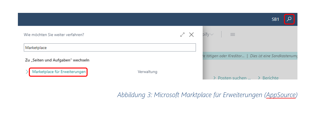 Image Microsoft Marktplace für Erweiterungen (AppSource)